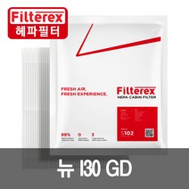 필터렉스 PM0.3 헤파 뉴i30 GD 차량용 에어컨필터 고효율, 현대, 1개-뉴i30GD 2015~2016(S103)