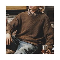 남성 루즈핏 스웨터 코트 일본 스타일 가을/겨울 니트 가디건 패션 의류 스트리트웨어 빈티지 캐주얼 스타일