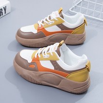 ZSWS 여성 키높이 운동화 발편한 가죽 스니커즈 통굽