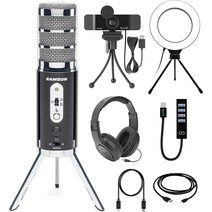 Samson Satellite USB/iOS Broadcast Microphone for Recording Podcasting and Streaming (SASAT) Bund, 한개옵션0