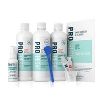 ProFresh Fresh Breath System 스타터 키트 구강 헹굼 500ml(16 9온스) 병(3팩) 액티베이터 팩 및 혀 클리너 포함 알코올 프리 무향 미국직송 2816