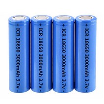 18650 충전식 리튬이온 배터리 ICR18650 3.7V 3000mA 1세트(4PCS), 4개