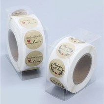 아유디 핸드메이드 러브 크라프트지 데코스티커 500p, 월계수스타일, 10개