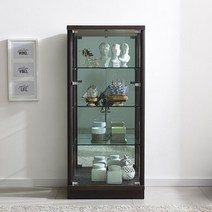 고급스러운 도자기진열보관 앤틱장식장 코너유리장, 월넛