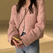 코코블랑 뮬리 라운딩 트위드 자켓
