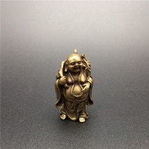 불교용품 구리 동상 순수 구리 Maitreya 부처님 장식 황동 앉은 드래곤 의자 큰 배 웃음 부처님 장식, 01 1