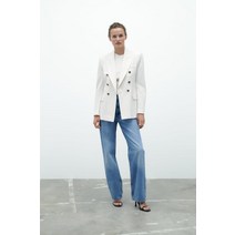독일 ZARA 자라 테일러드 더블 브레스티드 블레이저 - 오이스터 화이트 114026 직구