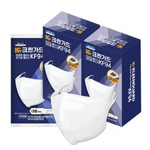 크린가드 컴포트 플러스 보건용 마스크 대형 KF94, 2팩, 화이트, 20입