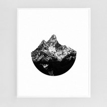 [천삼백케이] [캔버스뮤지엄] 산 bw[알루미늄 메탈 액자4컬러] 6호, D