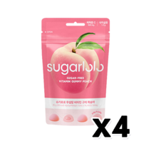 슈가로로 무설탕 비타민 구미 복숭아 45g (45g), 4개