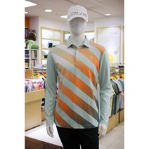 루이까스텔 골프의류 2022 F/W 가을 겨울 상품 남성 편한 스트라이프 그라데이션 포인트 카라 티셔츠