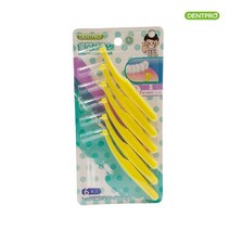 덴트프로 구강 청결 치간 칫솔 6P L형 1.0mm S, 기본