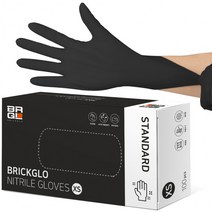 브릭글로 스탠다드 니트릴장갑 블랙 100매 (4 size), S