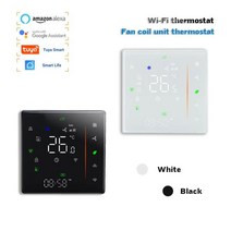 24VAC 스마트 홈 HVAC 온도 조절기 2P/4P 팬 코일 난방 및 냉각 용 Tuya 라이프 앱, 03 006ALW-86 Hidden Box, 01 24VAC