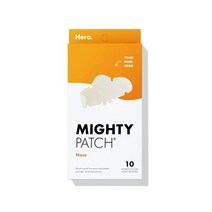 Hero Cosmetics의 Mighty Patch Nose - 코 모공 뾰루지 오일 XL 하이드로콜로이드 패치 - 과 전문의가 승 하룻밤 모공 스트립(10개)