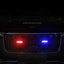 태양광 스트로브 경고 LED 램프 충전식 야간 운전 안전 라이트 플래시 오토바이 자동차 장식 조명, 02 BLUE