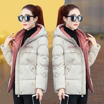 자켓 파카 후드 다운 코튼 패딩 쇼트 코트 외투 P772 여성용 신제품 두껍고 2021