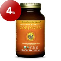 HealthForce Superfoods 헬스포스 슈퍼푸드 인터그리티 익스트랙츠 코디셉스 머시룸 파우더 2.11oz, 4팩