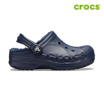 크록스 바야 라인드 키즈 클로그 아동 털샌들 205977-463