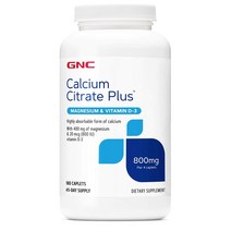 GNC 칼슘 시트레이트 플러스 마그네슘 비타민D Calcium Citrate(180정)