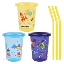 코스믹 스타 스트로 텀블러 3p세트 230ml 빨대컵(일) 451720