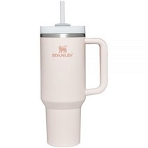 Stanley Quencher H2.0 FlowState 스테인리스 스틸 진공 단열 텀블러 뚜껑 및 빨대 포함 물 아이스 티 또는 커피 스무디 등용 안개 1.2L(40온, 64 oz, Rose Quartz Glow