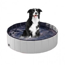 애견 접이식 풀장 120cm 160cm강아지 고양이 수영장 욕조 휴대용 물놀이 미니풀장, 네이비_120cm