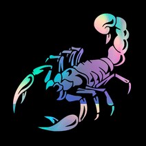 스콜피온 자동차 오프로드 SUV 캠핑 포인트 스티커, L, HOLOGRAM, 1개