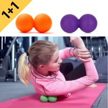 더블제이 마시지볼 1+1 싱글 더블 라크로스볼 땅콩볼, 싱글 1+1, 퍼플