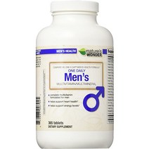 Natures Wonder One Daily Mens 종합 비타민 365 Count 비교 vs. One A Day Mens Health Formula 365 Count(1팩)