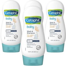 세타필 키즈 워시 & 샴푸 페이스 & 바디 올인원클렌저, 4개, 230ml