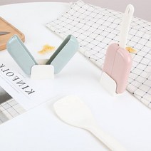 주방 밥주걱 주걱거치대 홀더 자동 주걱 1SET, 그린거치대+주걱