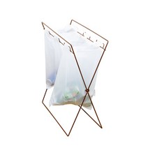 스텐팩토리 접이식 분리수거대 3단, 브라운, 1개