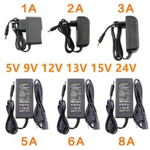 12V DC 전원 공급 장치 5V 6V 8V 9V 10V 13V 14V 15V 24V 1A 2A 3A 5A 6A 8A 변압기 AC 220V ~ 어댑터 LED 드라이버, 1A_12V | EU Plug