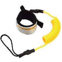 패들보트 수영패들 웨이크보드 카이트 서핑 바디 보드 안전 핸드 로프 보트 패들 스탠드 업 가죽 끈, Yellow 1PCS