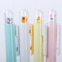 어린이집 선생님 동물팝업 아이 좋아 귀요미 펜 휴대용볼펜 선물볼펜 볼펜, 화이트