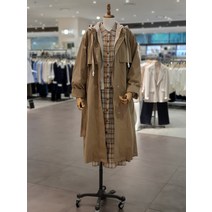 써스데이아일랜드 후드 배색 야상형 트렌치 T226MCT131W(2118427)