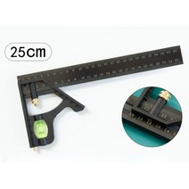 직각자 각도자 철자 목공공구 레벨 게이지로 정밀 직각 측정 목공 150mm 200mm 250mm 이동식 마킹 각도 측정 게이지, 1PC 250mm