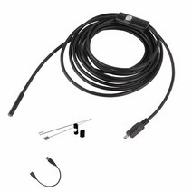 배관 내시경카메라 관로 누수 탐지기 7.0mm 자동차 usb 스마트 폰 안드로이드 cn, 갈색, 5m, 5.5mm