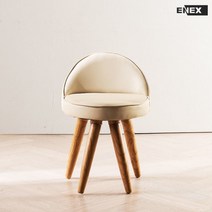 [에넥스] 키코 가죽 원목 화장대의자, 색상:카키