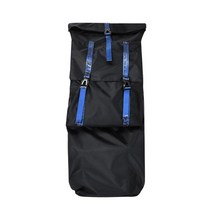 스케이트보드 가방 조절 가능한 스트랩 접이식 숄더백 스트리트 트렌드 스케이트 캐리 백 여행용, 블루 웨빙, 옥스포드 천