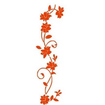 거실장 세라믹거실장 크리 꽃 포도 나무 벽 스티커 방 냉장고 거실 아트 벽지 껍질 스틱 비닐 벽화 홈 인테리어 183395, Red