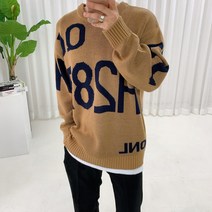 볼쓰 레터링 오버핏 니트