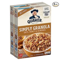 Quaker 퀘이커 심플리 그래놀라 오트 허니 아몬드 685g x 2팩 Simply Granola