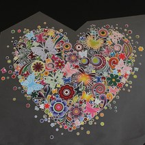 패치에 심장 철 DIY 열전달 스티커 아플리케 의류 직물 티셔츠, KSTH111-A