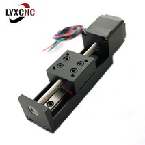 정밀 리니어가이드 레일 슬라이드 선형 모듈 테이블 선형 스테이지 운송 피치 스테퍼 모터, t6 12mm 피치, 스트로크 50mm