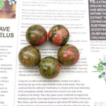 25MM 천연석 볼 힐링 크리스탈 공 홈 인테리어 레이키 위카 차크라 보석 구 바위, 2PCS, Unakite