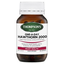 Thompsons 톰슨스 One a Day Hawthorn 원어데이 호손 2000mg 60 캡슐, 기본, 기본