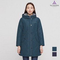올리비아로렌 아울렛 이월 봄 체크배색 덕다운자켓 VVBKDWSC411