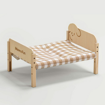 카무라라 고양이침대 강아지원목침대 애견 펫베드, 멍프레임_브라운